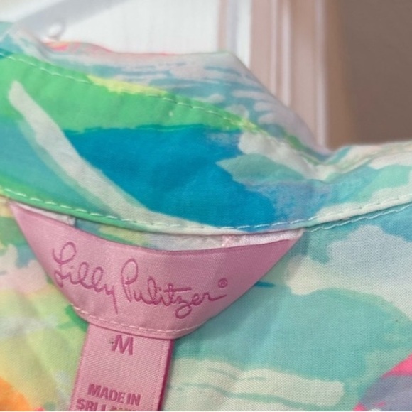 Lilly Pulitzer VEUC HTF Sparkling Sands Ezra dress button with pockets - Picture 3 of 10